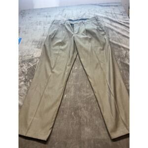 Dockers Premium Dress Pants Mens 38 X 32‎ Tan Pleated Relaxed Fit Cuffed Leg